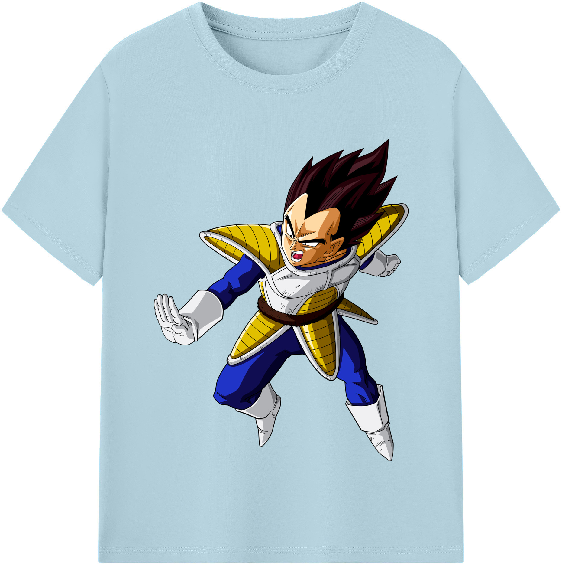 （画像用） ドラゴンボール ベジータ四世（Bejīta Yonsei）DRAGON BALL Vegeta IV 綿100％半袖Tシャツ（フロントプリント）